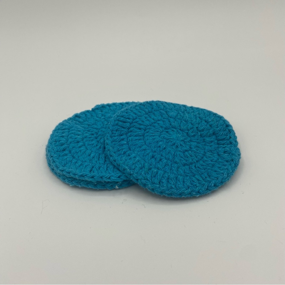 Blue Crochet Coasters set of 3